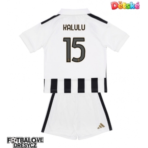 Juventus Pierre Kalulu #15 Dětské Domácí dres komplet 2026-27 Krátký Rukáv (+ trenýrky)